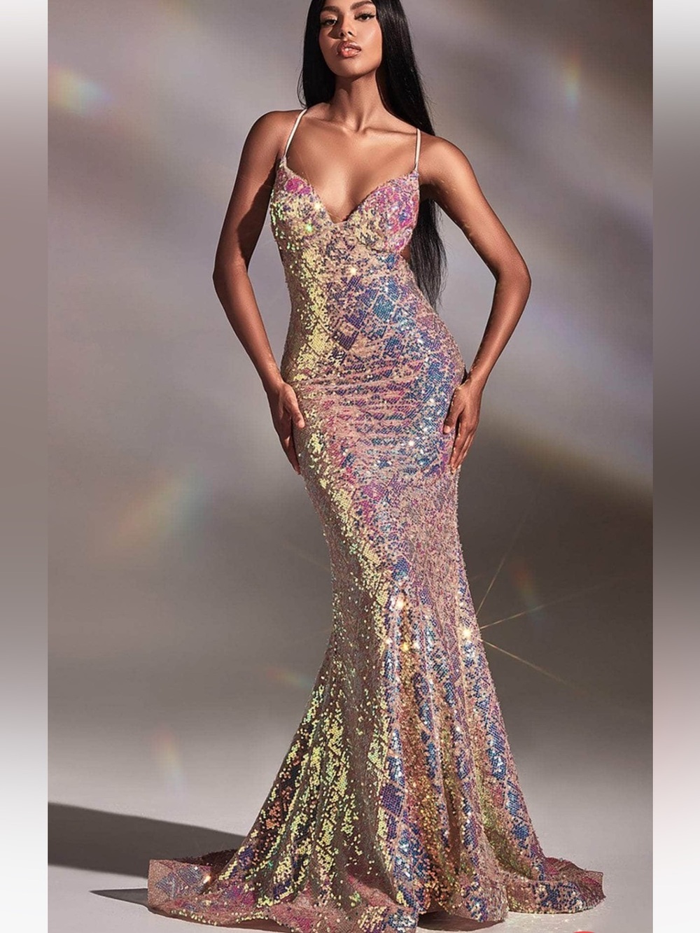 Iridescence Sequins Prom Dress